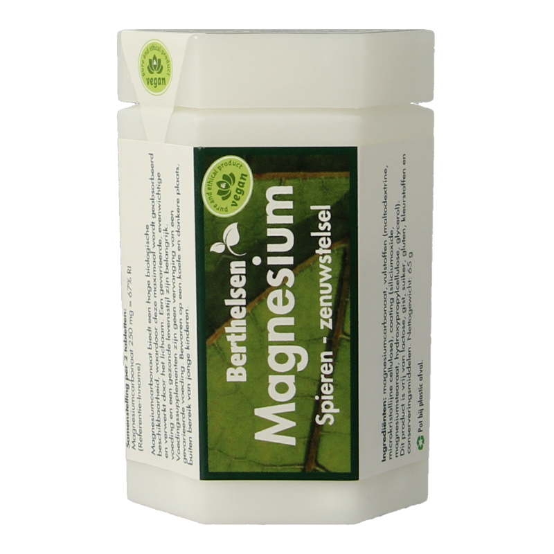 Berthelsen Magnesium carbonaat 250mg 90 Tabletten