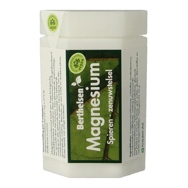 Berthelsen Magnesium carbonaat 250mg 90 Tabletten