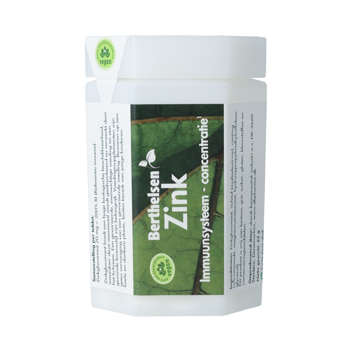 Berthelsen Zink gluconaat 20mg 120.00 Tabletten