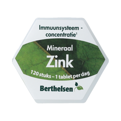 Berthelsen Zink gluconaat 20mg 120.00 Tabletten