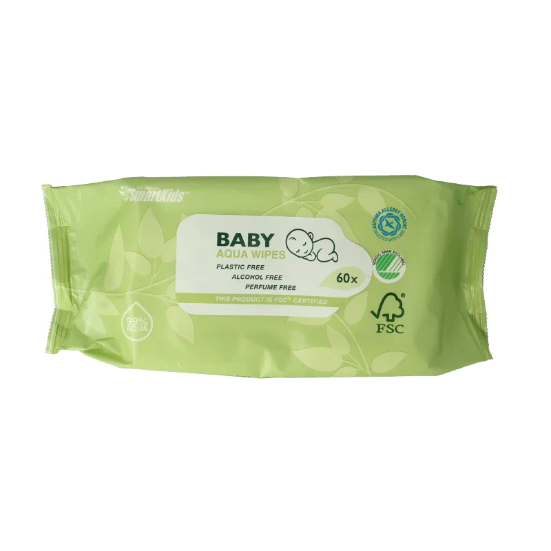Smartkids Smartkids baby aqua wipes 60 Stuks