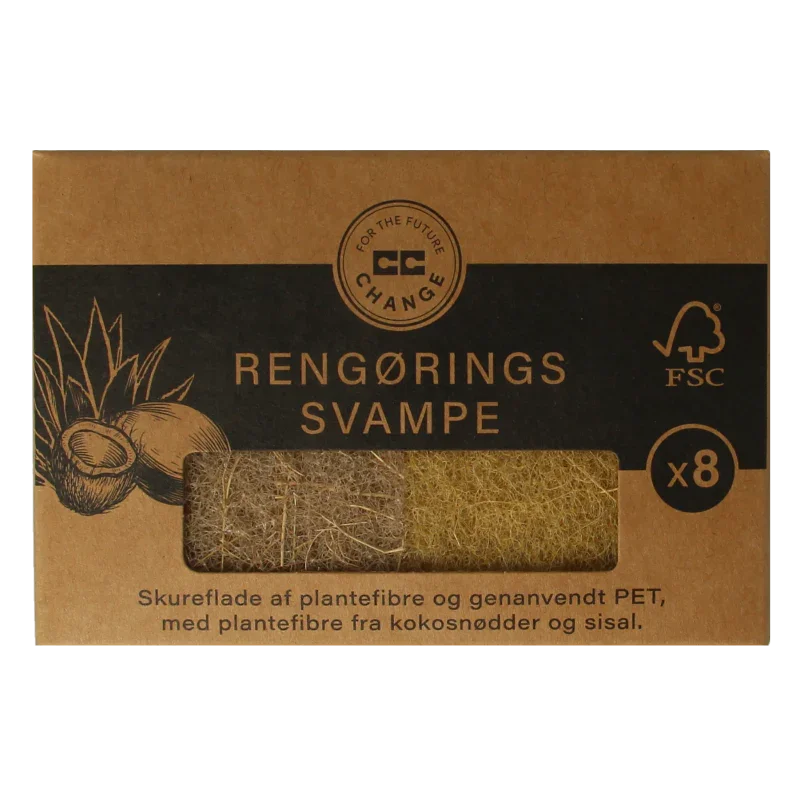 CC Hansen Kleine schuursponsjes plantenvezels uit kokosnoot 8 Stuks