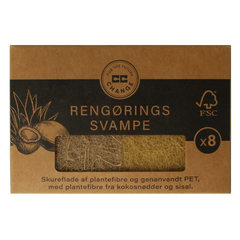 CC Hansen Kleine schuursponsjes plantenvezels uit kokosnoot 8 Stuks