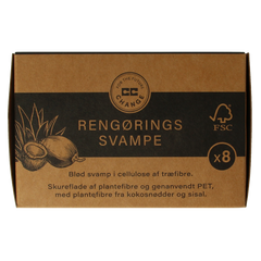 CC Hansen Kleine schuursponsjes plantenvezels uit kokosnoot 8 Stuks