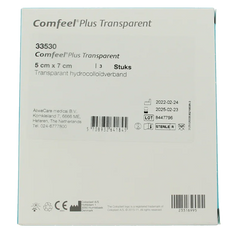Medeco Comfeel plus 5 x 7cm transparant 3 Stuks