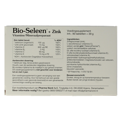 Pharma Nord Bio seleen & zink 90.00 Tabletten