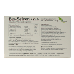 Pharma Nord Bio seleen & zink 150 Tabletten