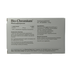 Pharma Nord Bio chromium bloedsuiker 60.00 Tabletten