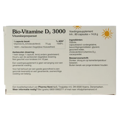 Pharma Nord Bio vitamine D3 75mcg 3000IE 80 Capsules
