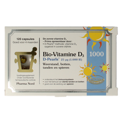 Pharma Nord Bio vitamine D3 25mcg 1000IE 120.00 Capsules