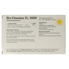 Pharma Nord Bio vitamine D3 25mcg 1000IE 120 Capsules