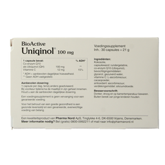 Pharma Nord Bio active uniquinol Q10 100 mg 30.00 Capsules
