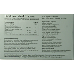 Pharma Nord Bio bloeddruk & kalium 120 caps + 60 tabletten 180 Stuks