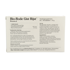 Pharma Nord Bio rode gist rijst 150 Tabletten