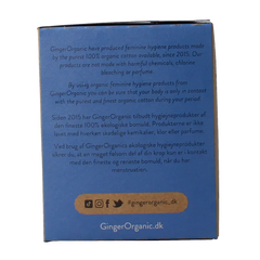 Ginger Organic Maandverband nacht met vleugels 10 Stuks