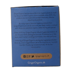 Ginger Organic Maandverband nacht met vleugels 10 Stuks