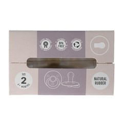 Bibs Fopspeen maat 2 iron / baby blue natural rubber 2 Stuks