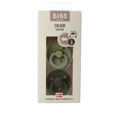 Bibs Fopspeen maat 3 sage/hunter green 2 pack 2.00 Stuks