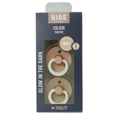 Bibs Fopspeen maat 3 blush vanilla night 2 Stuks