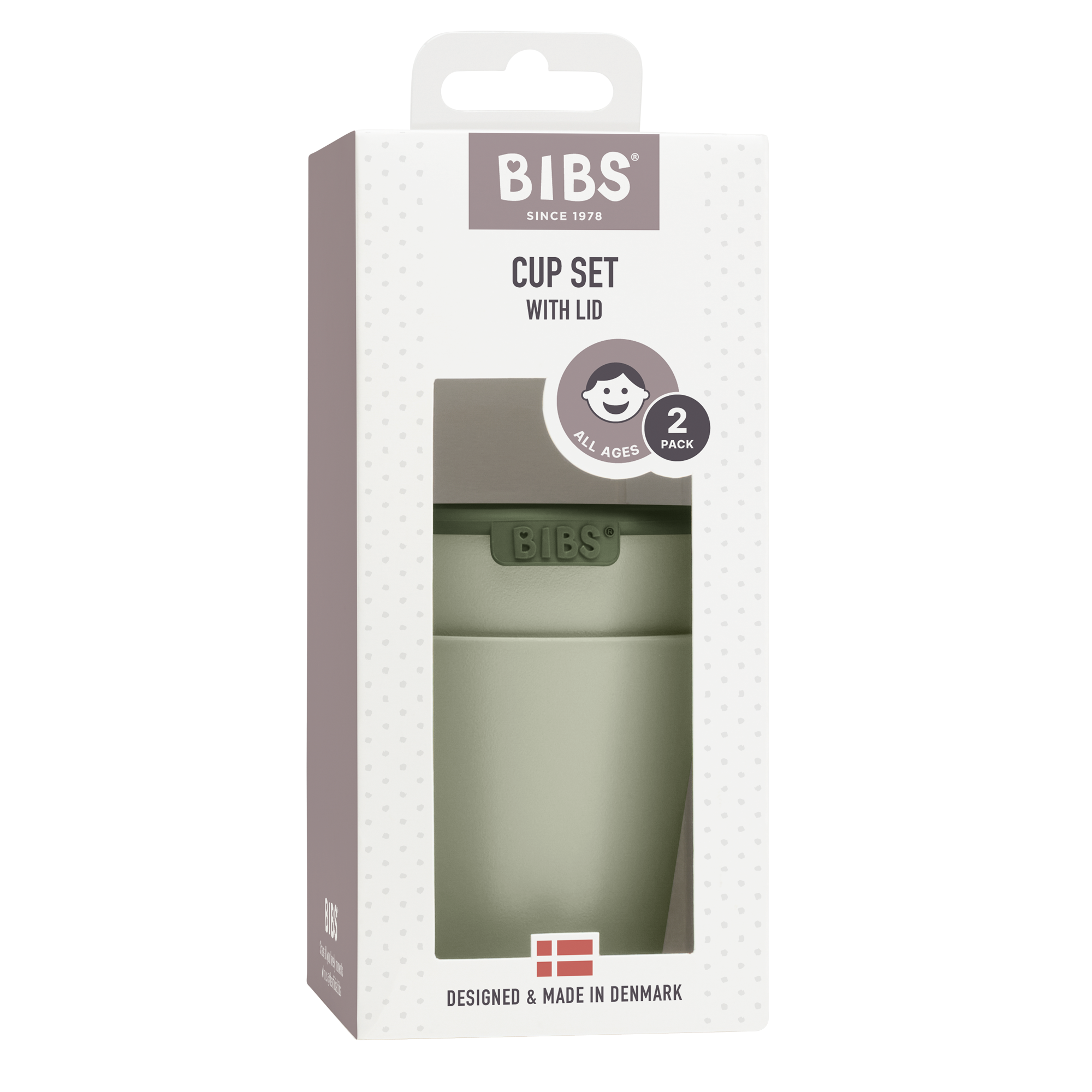 Bibs Baby cup set sage 1 Set