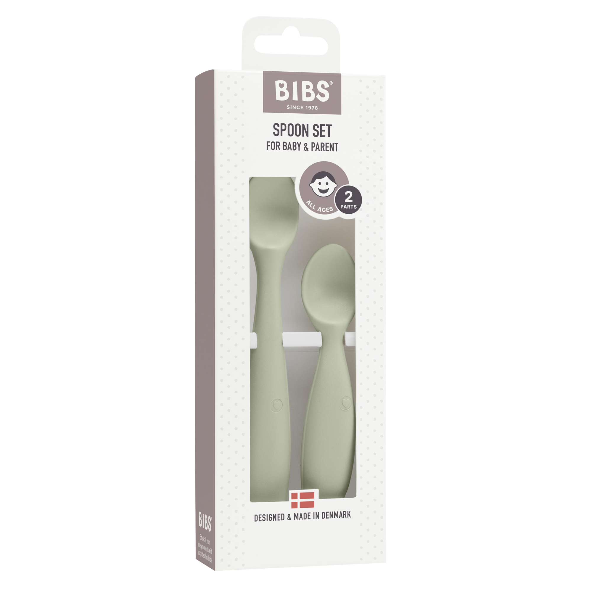Bibs Baby spoon set sage 1 Set