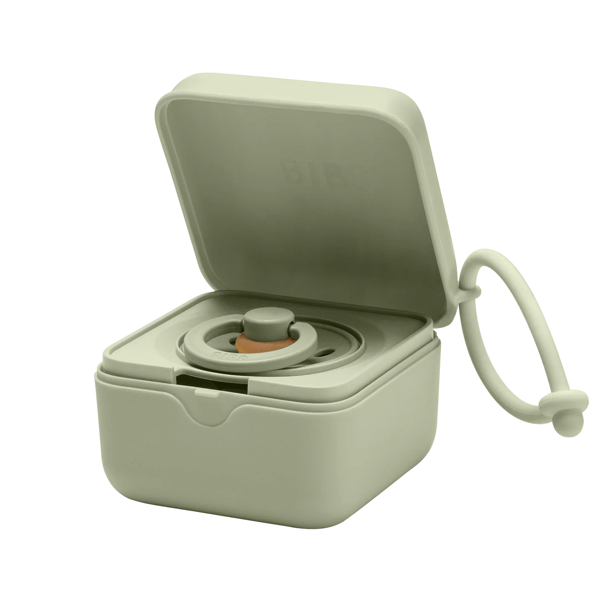 Bibs Baby pacifier box sage 1 Stuks