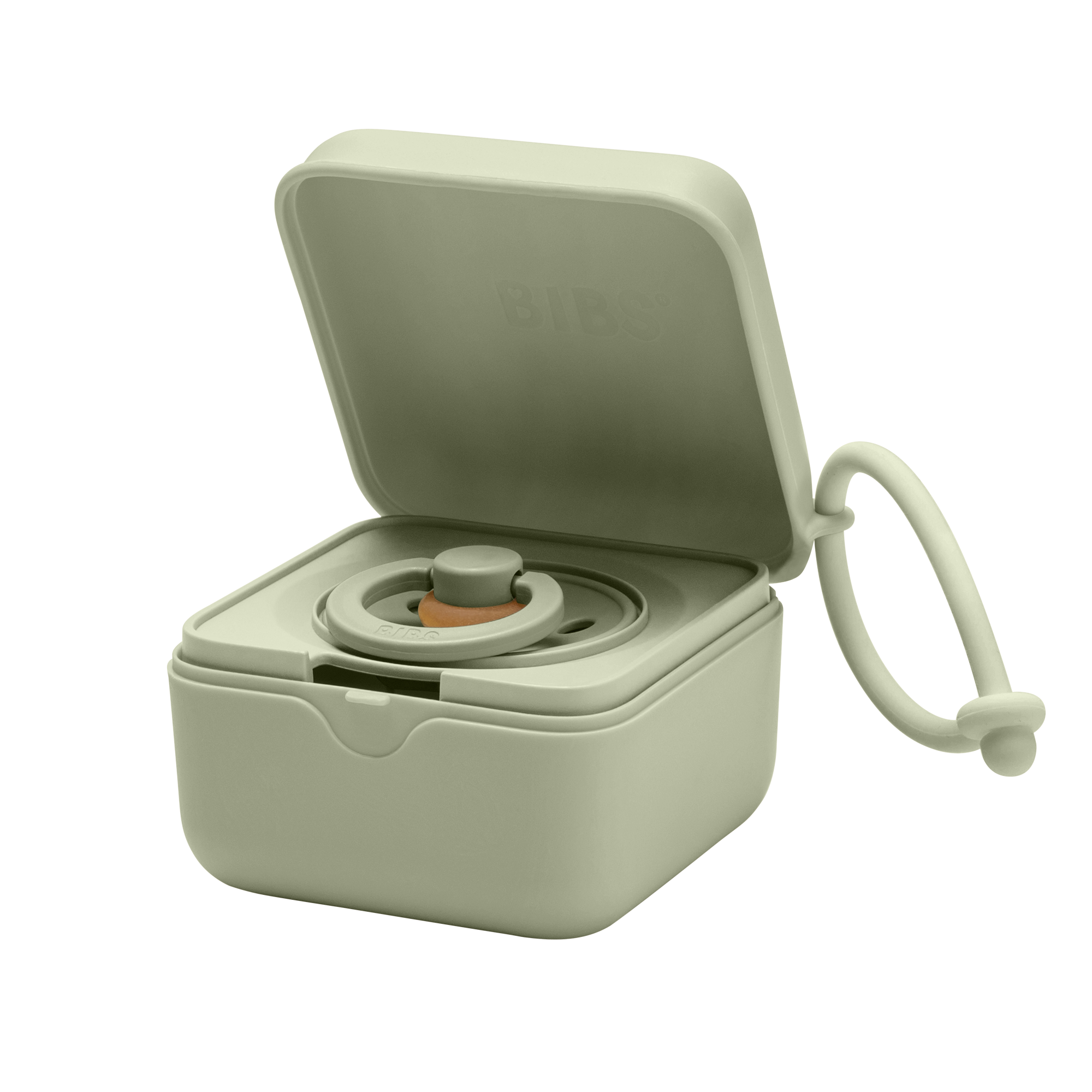 Bibs Baby pacifier box sage 1 Stuks