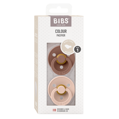 Bibs Fopspeen anatomical maat 1 blush/woodstock 2 Stuks