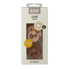 Bibs Fopspeen anatomical maat 2 blush/woodstock 2.00 Stuks