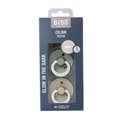 Bibs Fopspeen maat 3 sage vanilla night 2 Stuks