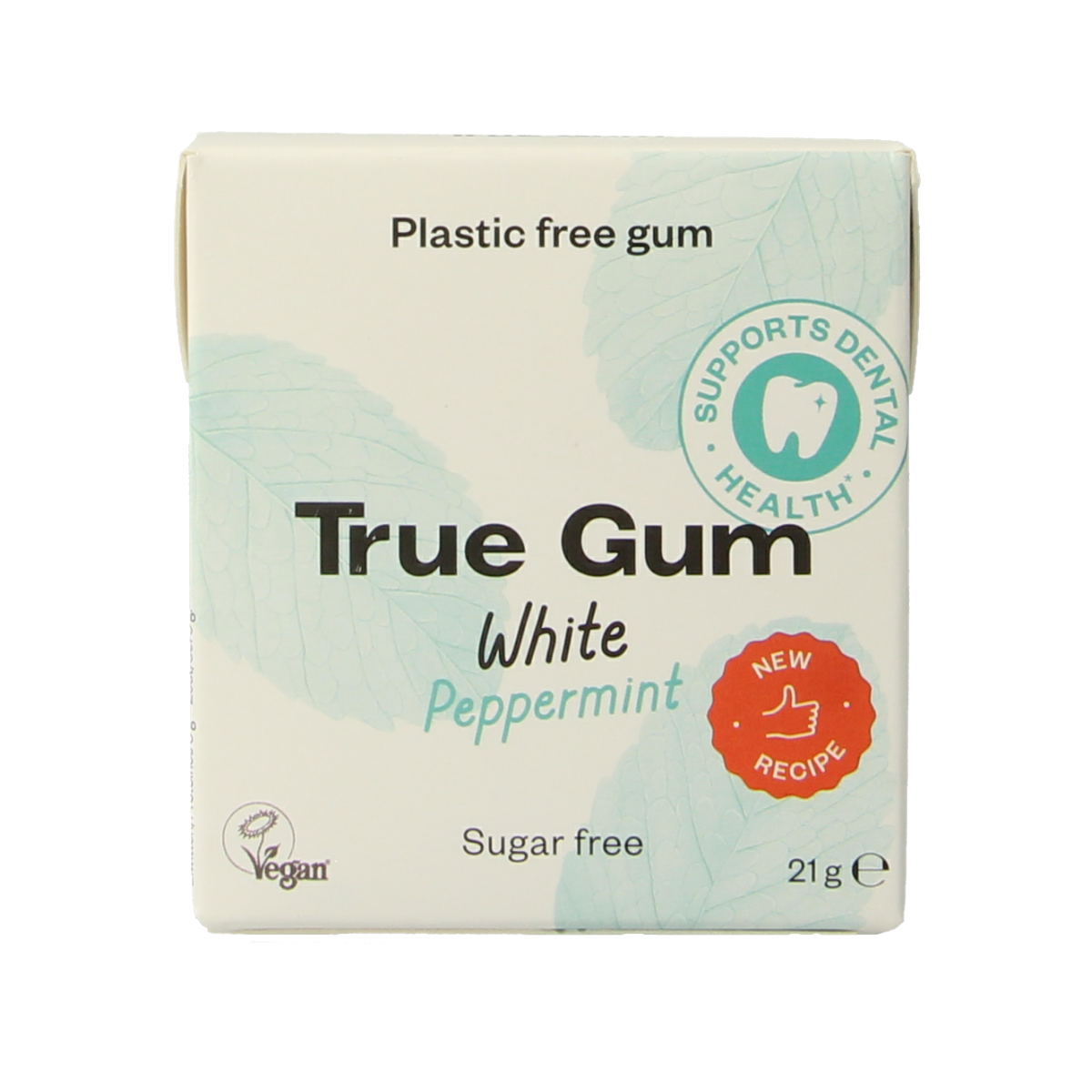 True Gum White peppermint suikervrij 21.00 Gram