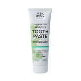 Urtekram Tandpasta sensitive strong mint fluoridevrij 75 Milliliter