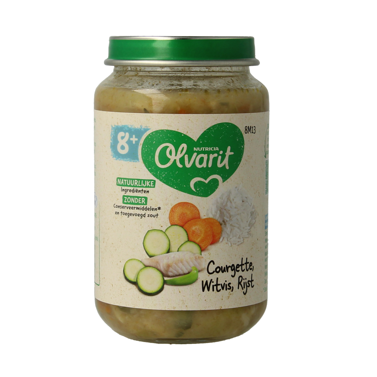 Olvarit Courgette witvis rijst 8M13 200.00 Gram