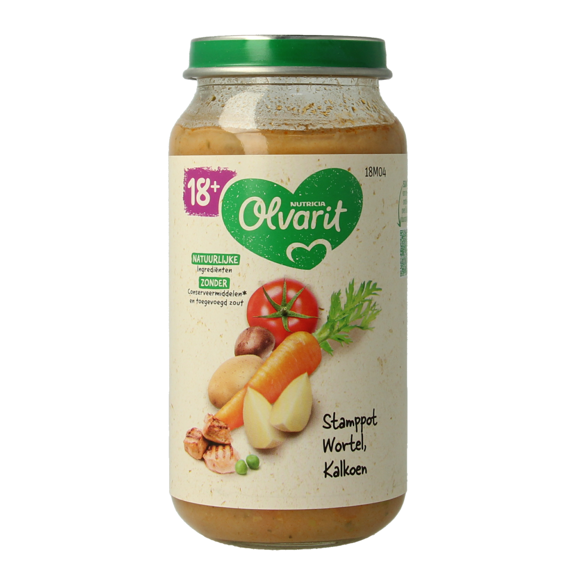 Olvarit Stamppot wortel kalkoen 18M04 250.00 Gram