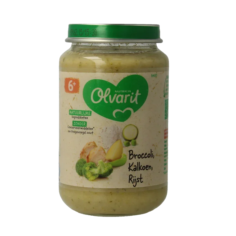 Olvarit Broccoli kalkoen rijst 6M00 200 Gram