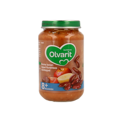 Olvarit Bruine bonen appel rundvlees aardappel 8M00 200 Gram