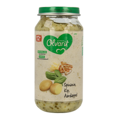 Olvarit Spinazie kip aardappel 12M07 250 Gram