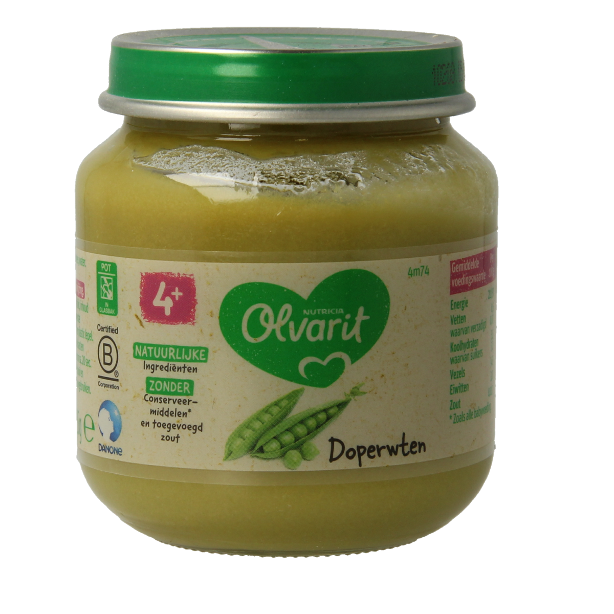 Olvarit Doperwten 4M74 125.00 Gram