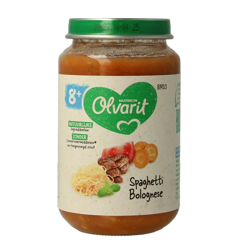 Olvarit Spaghetti bolognese 8M10 200 Gram