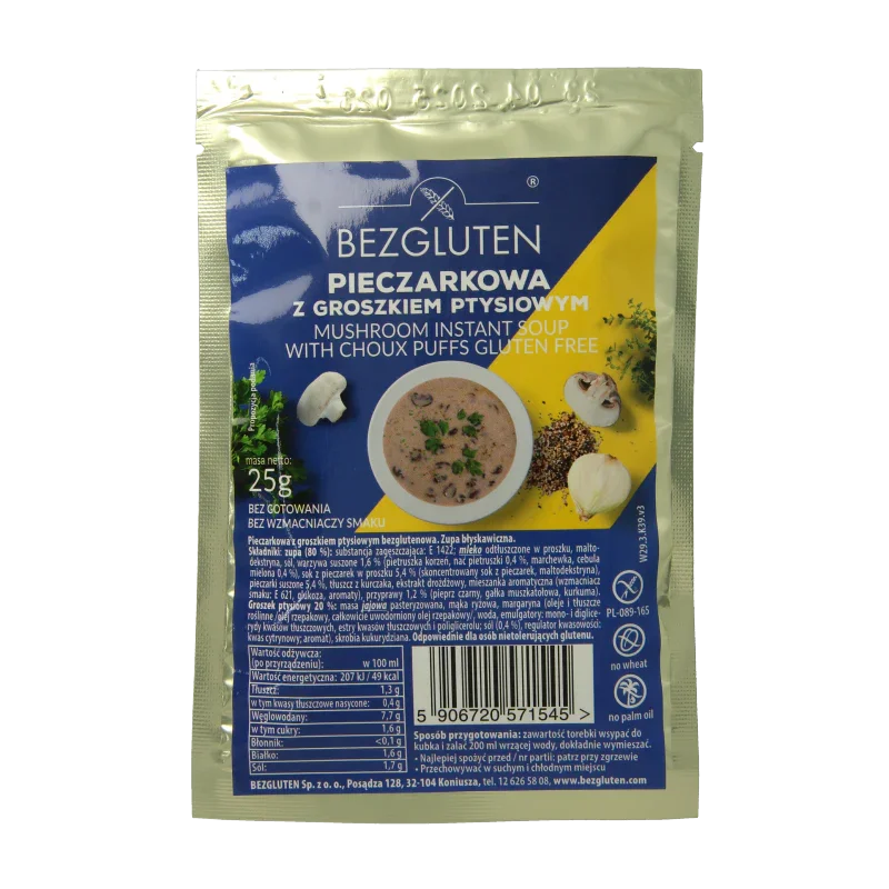 Bezgluten Champignonsoep glutenvrij 25 Gram