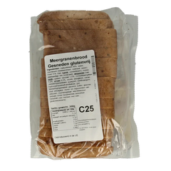 Bezgluten Meergranen brood gesneden glutenvrij 300 Gram