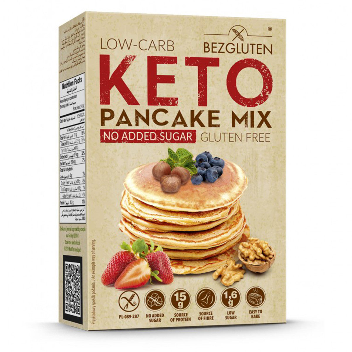 Bezgluten Pancake mix keto glutenvrij 150 Gram