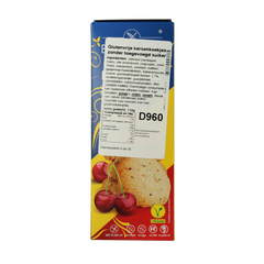 Bezgluten Koekjes kers zonder toegevoegde suiker glutenvrij 110 Gram