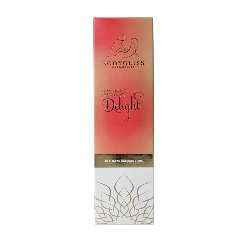 Bodygliss Silky soft massageolie champagne strawberry 150 Milliliter