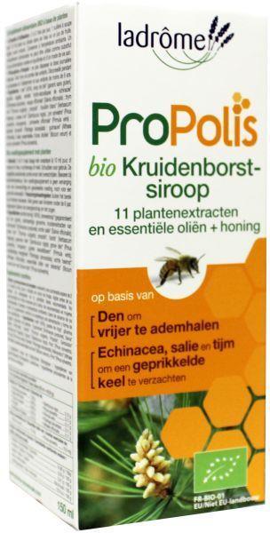 Ladrome Propolis kruidenborstsiroop suikervrij bio 150 Milliliter
