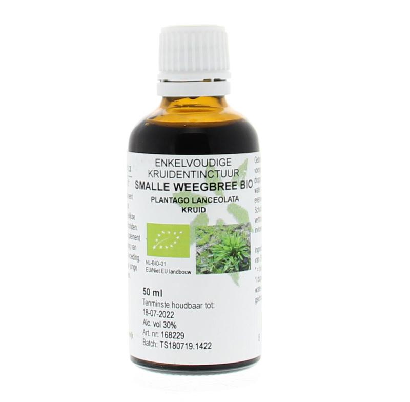 Cruydhof Plantago lanc / smalle weegbree tinctuur bio 50.00 Milliliter