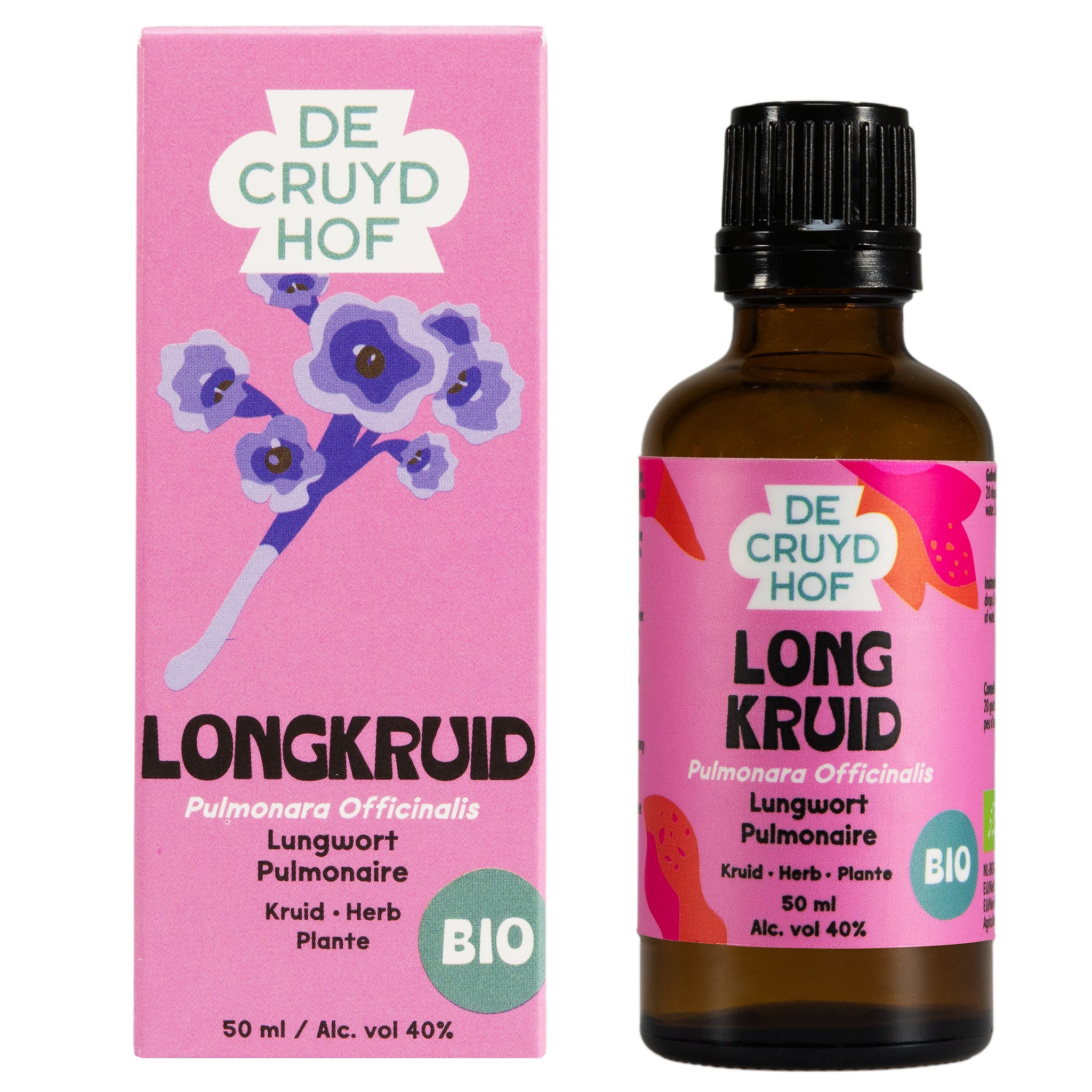 Cruydhof Pulmonaria off herb / longkruid tinctuur bio 50.00 Milliliter
