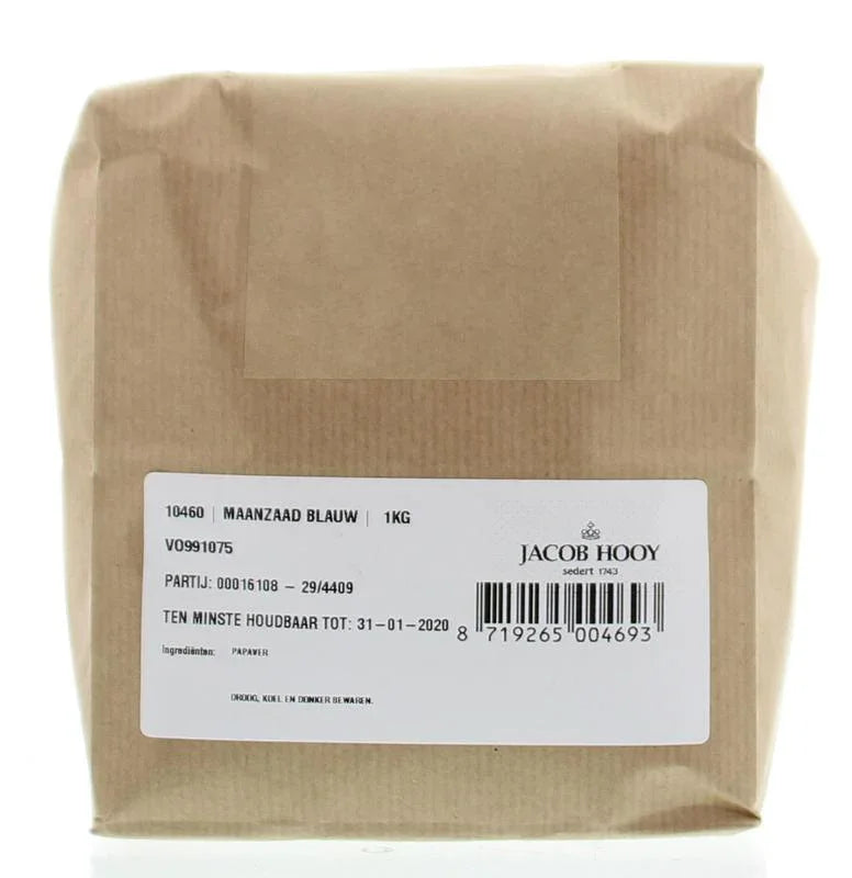 Jacob Hooy Maanzaad blauw/papaver coer 1 Kilogram