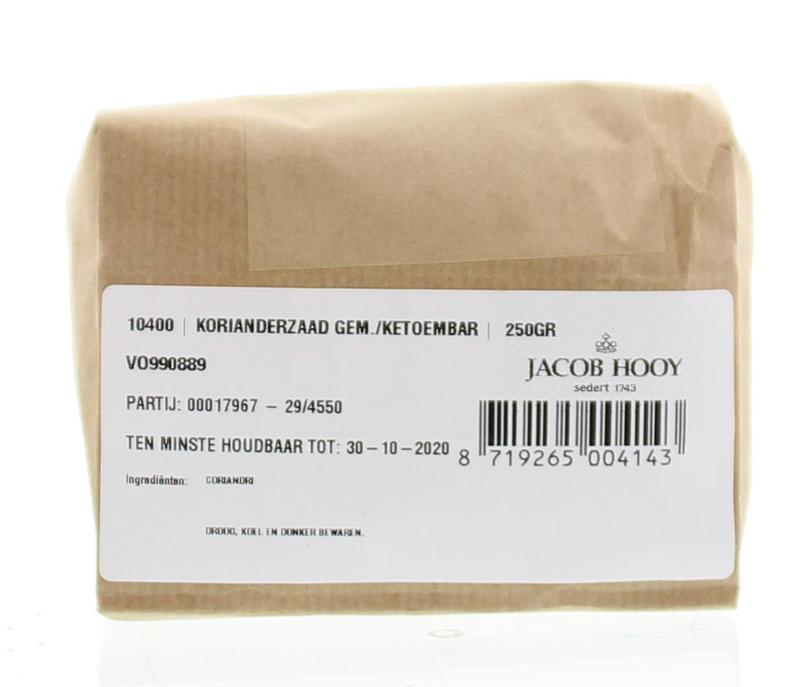 Jacob Hooy Korianderzaad gemalen/ketoembar 250 Gram