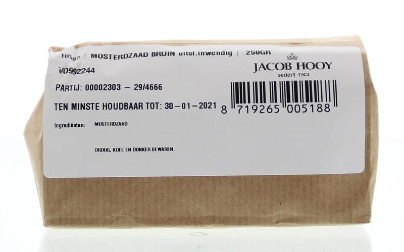 Jacob Hooy Mosterdzaad bruin 250.00 Gram